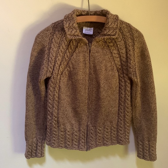 PLUCK Paris ~ 100% Pure New Wool Chunky Knit Sweater - Picture 5 of 11